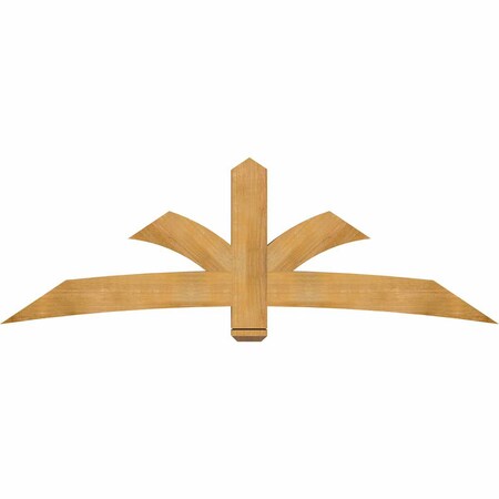 Ekena Millwork Davenport Rough Sawn Timber Gable Bracket, Western Red Cedar, 84"W x 28"H x 4"D x 6"F, 8/12 Pitch GBW084X28X0406DAV00RWR